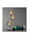 Megapap Thora Pendant Light Gold Grid with Socket E27 22x22x70cm