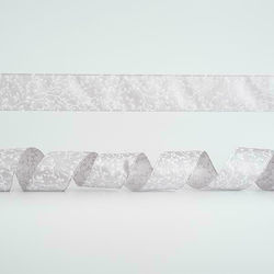 Eurolamp Christmas Ribbon Silver 91x6.35cm 1pc