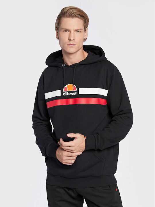 Ellesse Ανδρικό Φούτερ με Κουκούλα και Τσέπες Μαύρο