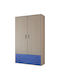 Двойна врата Гардероб Νο 3 Latte / Blue 90x50x180см