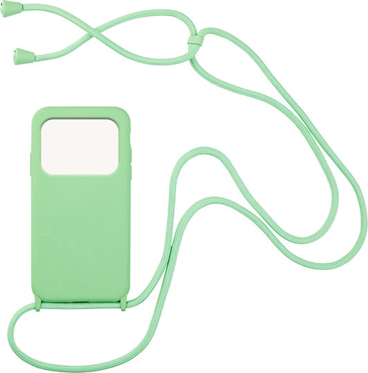 Sonique Carryhang Задна корица Силикон 0.5мм с Каишка Светлозелено (Poco M4 Pro)