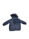 Kids' Quilted Jacket Short with Hood Blue Essential Down
