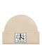 Beanie Frauen Beanie mit Rippstrick in Beige Farbe