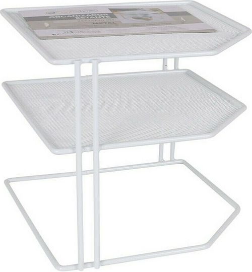 Confortime Tischspiel Metallische Küchenorganisationsständer 23x23x20cm Weiße Confortime Tischspiel Metallische Küchenorganisationsständer 23x23x20cm Weiße