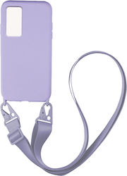 Sonique Carryhang Liquid Strap Coperta din spate Silicon 0.5mm cu Brățară Lila (Xiaomi 12 / 12X)