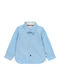 Kinder Polka Dot Hemd Langarm Hellblau