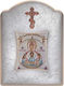 Slevori Heiligenikone Gottesmutter mit Kind Metall 12x16,6cm