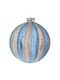 Marshmellow Hanging Ornament Tear Glass Multicolour 8x8cm Set 12pcs