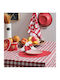 Cokitex Tablecloth Checkered Red 140x180cm