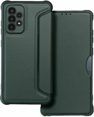 Forcell Razor Carbon Wallet Δερματίνης Dark Green (Galaxy A52 / A52s)