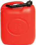 Fuel Plastic Can with Extension Tube 20lt Red