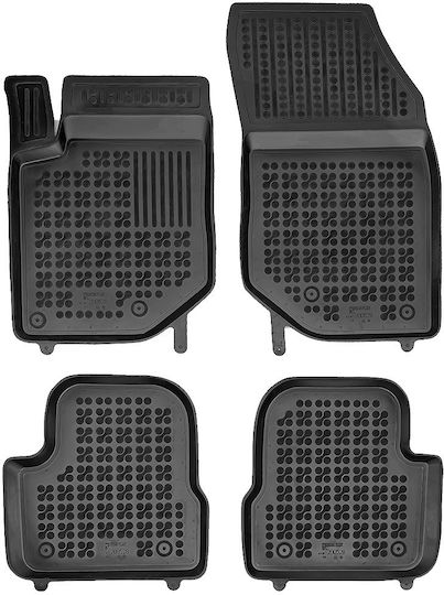 Rezaw Plast Set of Front and Rear Mats 4pcs Tray Type for Opel Mokka 2020+ Black