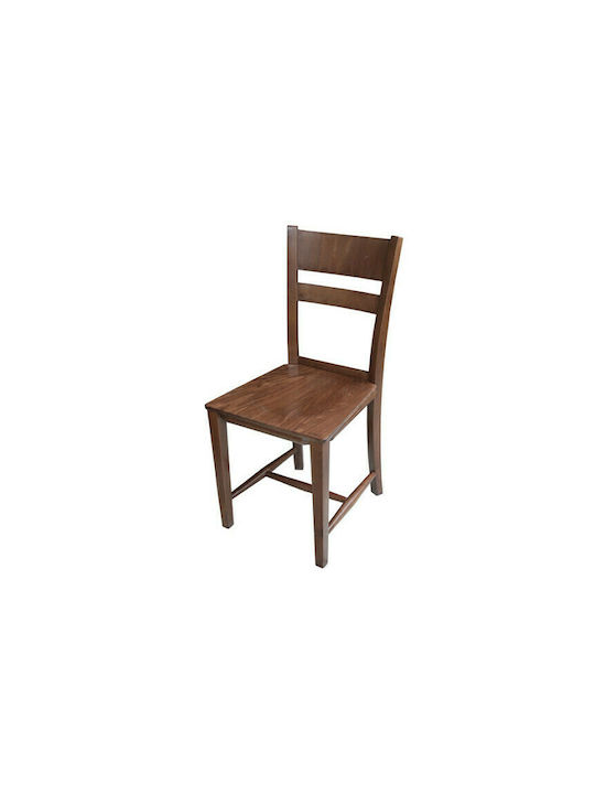 Tomy Καρέκλα Κουζίνας Ξύλινη Without Clothing Καρυδί 42x47x88εκ.