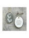 Hängendes Ornament Porzellan Gray 5.5x7cm Wenn du denkst