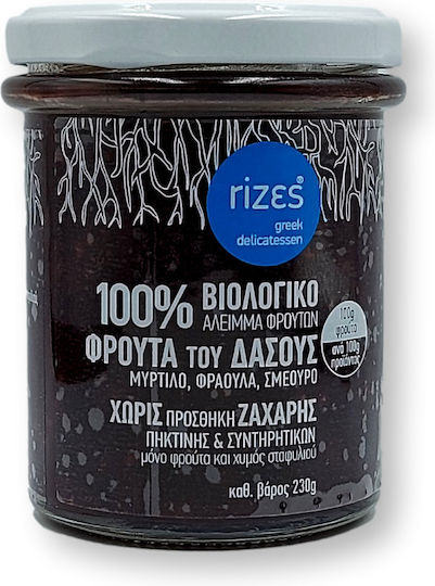 Rizες Βιολογική Μαρμελάδα Φρούτα του Δάσους Χωρίς Προσθήκη Ζάχαρης 230gr