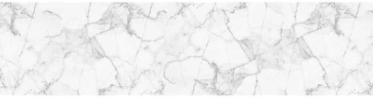 Διακοσμητικό Αυτοκόλλητο Τοίχου White Marble XL Κουζίνας / Μπάνιου 1τμχ 240x60εκ. Ango