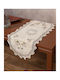 Silk Fashion Runner Cotton Knitted 3509 Oval Ecru 40x90cm
