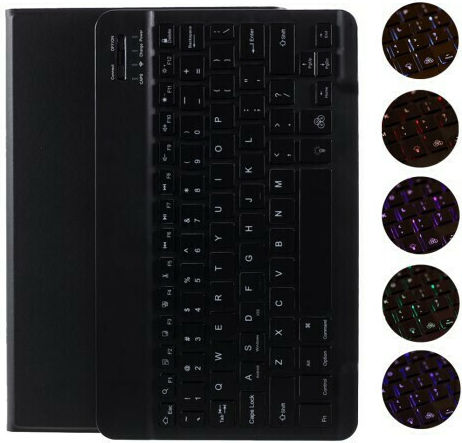 Flip Cover Δερματίνης με Πληκτρολόγιο Μαύρο (Lenovo Tab M10 HD (2nd Gen) 10.1")