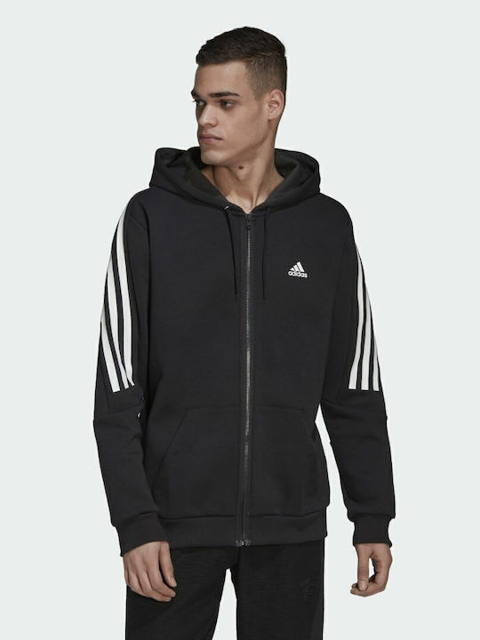 Future Icons 3-Stripes Sweatshirt mit Kapuze Schwarz