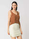 Only Women's Summer Blouse Sleeveless Brown