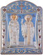 Slevori Εικόνα Heiliger Spyridon Silber 29x39cm