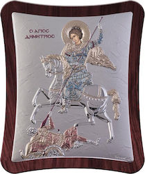 Slevori Άγιος Δημήτριος Ασημένια 21x25εκ. Slevori Άγιος Δημήτριος Ασημένια 21x25εκ.