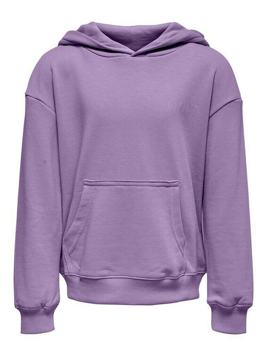 Kids Only Kids Sweatshirt with Hood and Pocket Purple