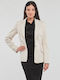 Guess Damen Mittellang Blazer Beige