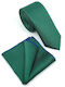 Legend Accessories Men's Tie Set Synthetic Monochrome Dark Green