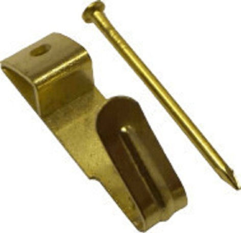 000002 Gănci de Tablou cu unghii Metalice Auriu 10buc