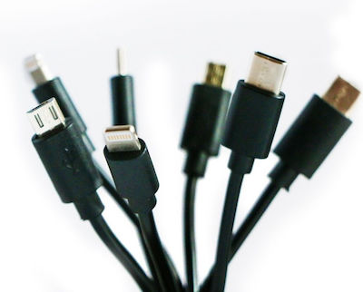 Moovy Σετ 7 Mini Καλωδίων Lightning - Type C - Micro USB - 0.25m (MGODOCKCABLES)