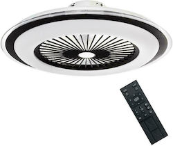 Eko Light Zonda Πλαφονιέρα 60cm με Φως Μαύρη