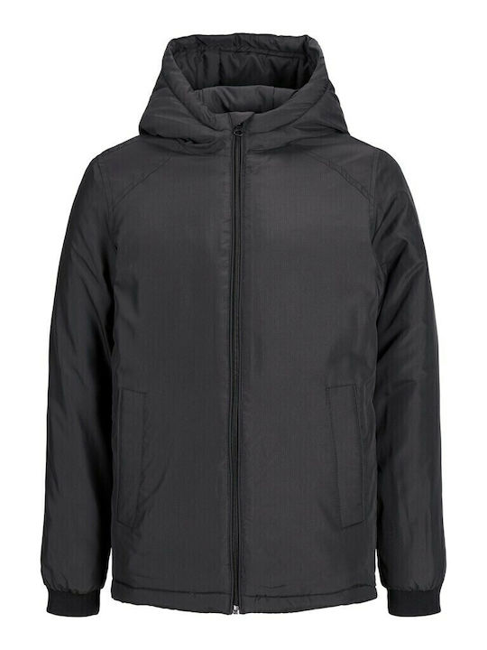 Kids' Casual Jacket Short with Hood Black
