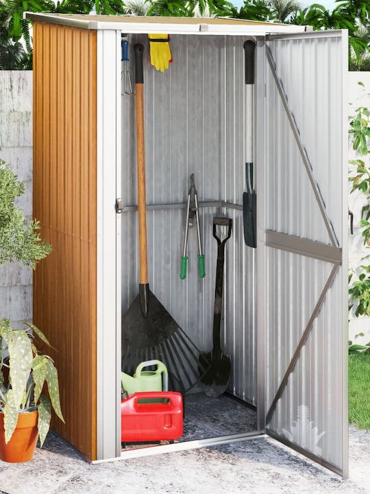 Metallic Garden Shed Galvanized Brown M1.185xW0.97xH2.095m