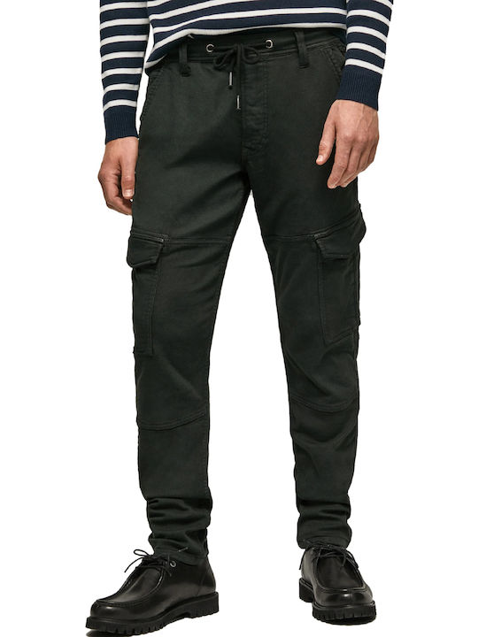 E1 Jared Trousers Cargo in Slim Fit Black