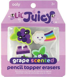 Ooly Γόμα για Μολύβι Lil’ Juicy Σταφύλι 4τμχ