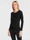 4F Women's Athletic Blouse Long Sleeve Black