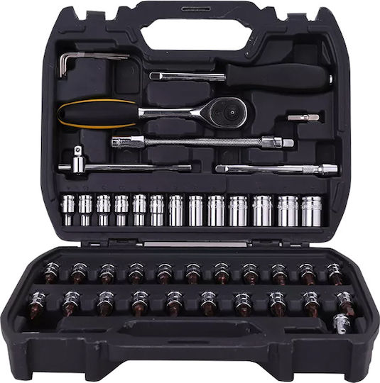 Deli Ratschen- & Steckschlüssel-Sets 1\4" 46Stück