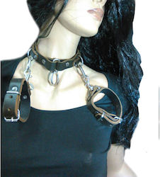 Kinksters Collar Handcuffed Case with Handcuffs in Black Color