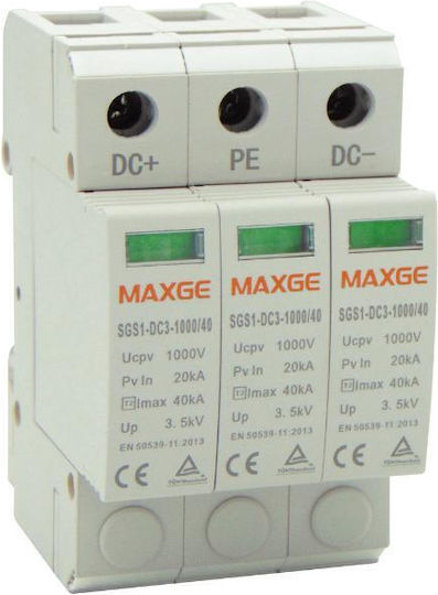 Maxge 3-Poles Panel Lightning Protection 20kA 1000VDC