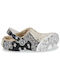 Crocs Classic Lined Bandana Χειμερινές Γυναικείες Παντόφλες White/Black/Beige