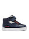 Παιδικά Sneakers High με Σκρατς Navy Μπλε