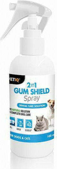 VetIQ Planet Line 2 in 1 Gum Shield Zahnpflege Mundspülung Hund für Kleine Rassen mit Geschmack Minze 100ml