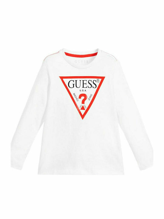 Guess Kids Blouse Long Sleeve White