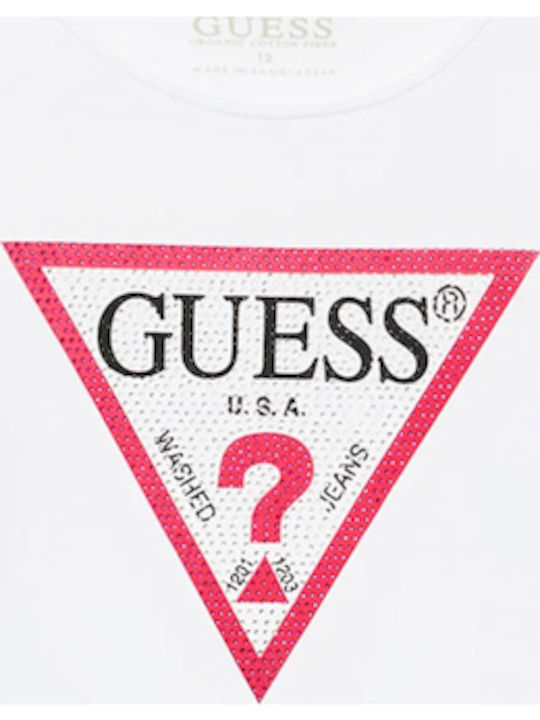 Guess Kids' Shirt Long Sleeve White