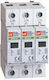 3-Poles Inspired T2 Panel Lightning Protection 10kA 3P 10kA 230VAC