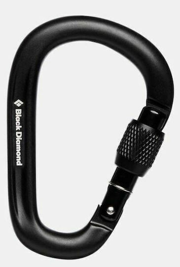 Black Diamond Screwgate Black Pearlock Lockable Carabiner 1pcs
