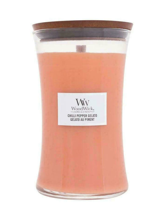 WoodWick Duftkerze Gefäß mit Duft Chili-Pfeffer-Gelato Orange 610gr 1Stück