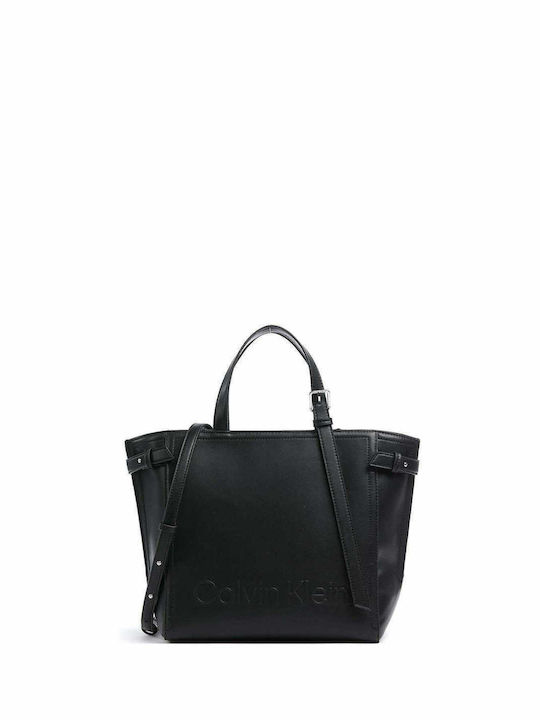 Calvin Klein Archive Hardware Damen Tasche Tote Hand Schwarz