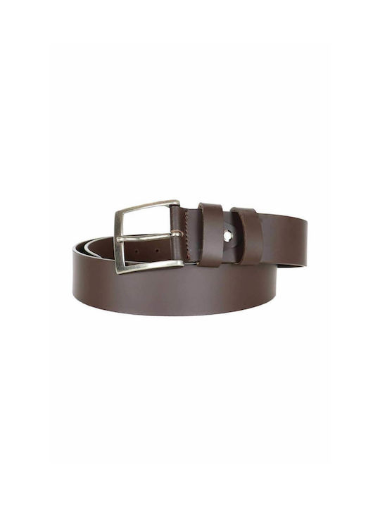 Charles Frank Men's Leather Belt Brown